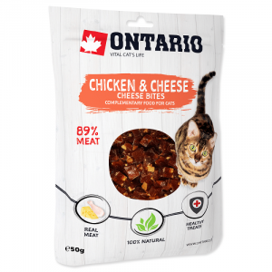 Ontario Cat Chicken Cheese gardums kaķiem Vistas gaļa, siers 50g